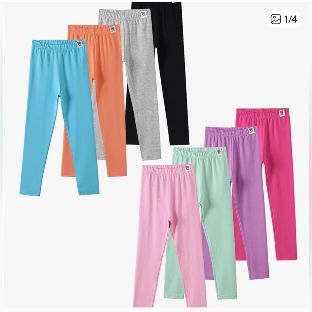 Colorful Kids' Leggings 8 Pack!
